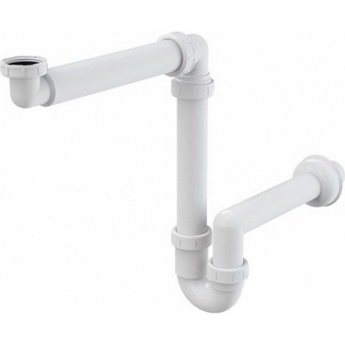 Сифон для умывальника ALCAPLAST A434 экономящий пространство, с накидной гайкой 5/4